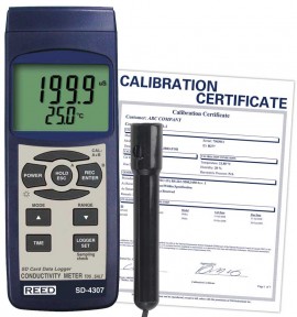 REED SD-4307 Conductivity/TDS/Salinity Meter/Data Logger,-