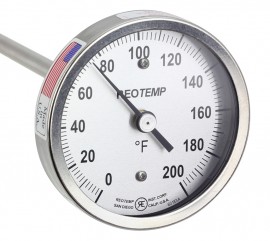 REOTEMP A72PF-F43 Heavy Duty Compost Thermometer, 6' stem, 0 to 200&amp;deg;F-