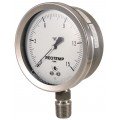 REOTEMP PCS Stainless Steel Low Pressure Gauge with bottom mount, 4&amp;quot; dial, -5/0/5 psi-