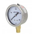 REOTEMP PG25 Industrial Stainless/Brass Gauge, 2.5&amp;quot;, 0 to 400 psi-