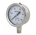 REOTEMP PM25 Industrial Stainless Steel Pressure Gauge with bottom mount, 2.5&amp;quot; dial, 0 to 300 psi-
