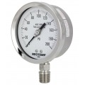 REOTEMP PR40 Heavy-Duty Repairable Stainless Gauge, 4&amp;quot; Hi-Vis dial, 0 to 3000 psi-