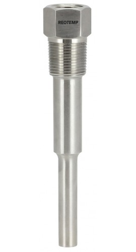 REOTEMP ST Threaded Thermowell, 9&amp;quot; stem, &amp;frac12;&amp;quot; NPT-