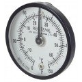 REOTEMP SUR25 Surface Bimetal Thermometer, 0 to 250&amp;deg;F and -20 to 120&amp;deg;C-