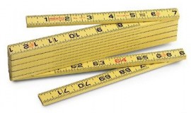 RIDGID 1619 Fiberglass Folding Rule, Outside Reading, 6'-