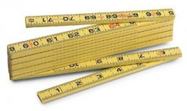RIDGID 1619F Fiberglass Folding Rule, Inside Flat Reading, 6'-