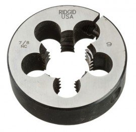 RIDGID 38375 Alloy RH Bolt Threader Button Die, UNC, 7⁄8-9-