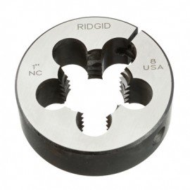 RIDGID 38380 Alloy RH Bolt Threader Button Die, UNC, 1-8-