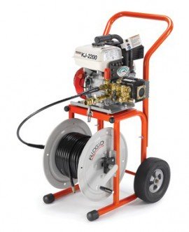 RIDGID 63882 KJ-2200-C Engine-Powered Water Jetter with H-30 Cart-