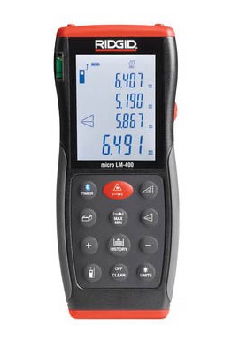 RIDGID micro LM-400 Laser Distance Meter, 229 feet (70m) Range-