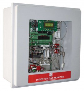 RKI 72-2120-303 Digester Gas Monitor, 100% volume CH4/50% volume CO2/1,000 ppm H2S-
