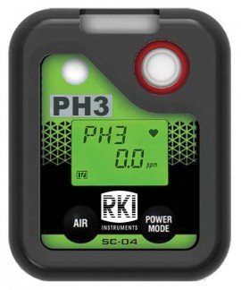 RKI SC-04 Single-Gas Toxic Detector, PH<sub>3</sub>, 0 to 20 ppm-