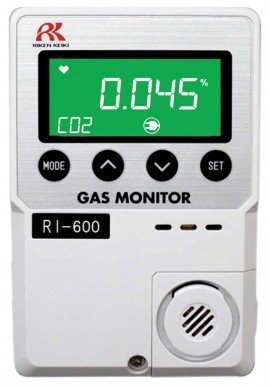 RKI 73-1206-10K RI-600 Stand Alone Carbon Dioxide Monitor, 0 to 10,000 ppm, 115 V AC-