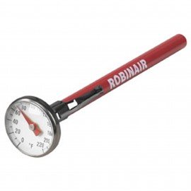 Robinair 10597 Thermometer, 0 to 220&amp;deg;F, 1" dial face-