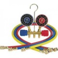 Robinair 40174 Brass 2-Way Charging Manifold with Hose Set, 60&amp;quot;-