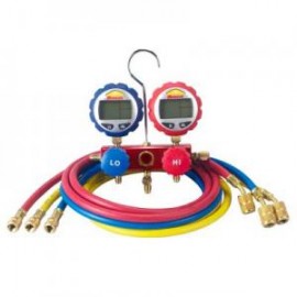 Robinair 43186 Digital Gauge 2-Way Charging Manifold with Hose Set-
