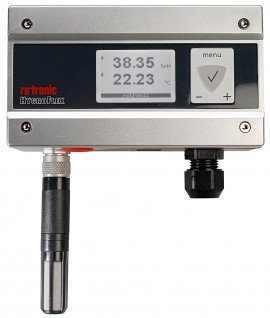 Rotronic HF53W-D1.1.01 Temperature/Humidity Transmitter, 3-wire, Wall mount w/ LCD-