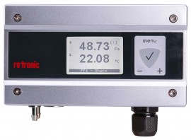Rotronic PF4-PF432-1X2DCHH Series Differential-Pressure Transmitter, With Display, E2 Connector-
