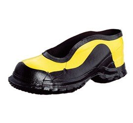 Salisbury 51581 Yellow Dielectric Rubber Non Buckle Deep Heel Storm Overshoes, Size 10-