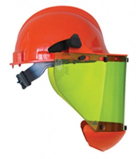 Salisbury AS1000Hat Arc Flash Shield 10 cal/cm&amp;sup2; With Chin Cup &amp;amp; SA79R Front Brim Hard Hat.-