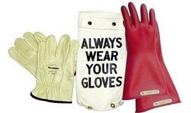 Salisbury GK014B11 Lineman Glove Kit BLK Class 0 Size 11 14 Inch-