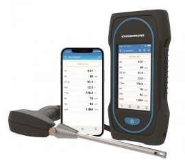 Sauermann Si-CA 130 Series Combustion Analyzer Kit with O₂, CO, upgradeable to NO or NO low, 12" flexible probe, vinyl case-