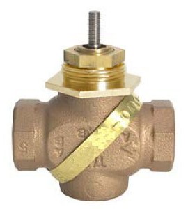 Schneider Electric VB-7223-0-4-02 2-Way Brass Trim Globe Valve Body with soft seats and threaded NPT, stem up closed, 0.5&amp;quot;, 1.3 Cv-
