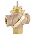 Schneider Electric VB-7313-0-4-04 3-Way Brass Trim Mixing Globe Valve Body with threaded NPT, 0.5&amp;quot;, 4.4 Cv-