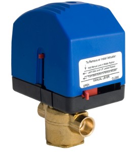 Schneider Electric VM2222P13A000 Erie PopTop Non-Steam Control Valve with Actuator, 1/2", 2-way, NPT, 2CV, brass-