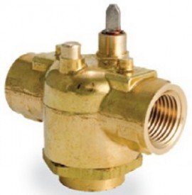 Schneider Electric VM3322 Erie PopTop Non-Steam Control Valve, 3/4", 3-way, NPT, 2CV, brass-