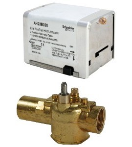 Schneider Electric VT2212H13B020 Erie PopTop General Control Valve with Actuator, 1/2", 2-way, sweat, 2.5CV, brass-