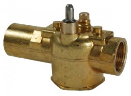 Schneider Electric VT2342 Erie PopTop General Control Valve, 3/4", 2-way, inverted flare (retrofit), 2.5CV, brass-