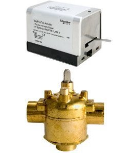 Schneider Electric VT3212G13B020 Erie PopTop General Control Valve with Actuator, 1/2&quot;, 3-way, sweat, 3CV, brass-
