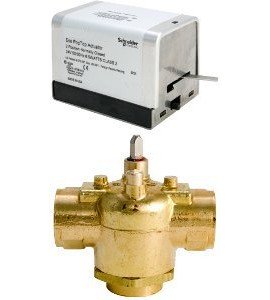 Schneider Electric VT3223G13A020 Erie PopTop General Control Valve with Actuator, 1/2", 3-way, NPT, 4CV, brass-