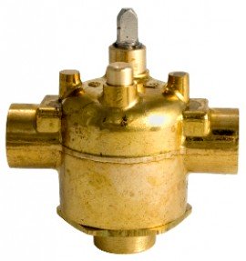 Schneider Electric VT3317 Erie PopTop General Control Valve, 3/4", 3-way, sweat, 7.5CV, brass-