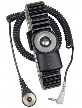SCS 2229 MagSnap 360 Metal Wristband with 6&#039; Coil Cord, Dual Wire, Medium-