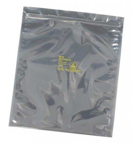 SCS 3001518 1000 Series Metal-In Static Shielding Bags with Zipper, 15 x 18", 100-Pack-