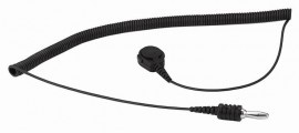 SCS 4610 Wrist Strap Ground Cord, 5 ft. Coiled, 4 mm Snap End-