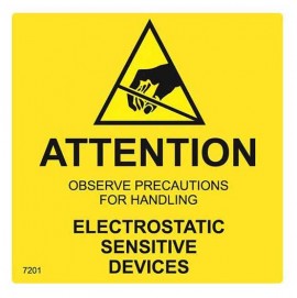 SCS 7201 MIL-STD-129N Reusable Caution Labels, 2 x 2&quot;,  Roll of 500-