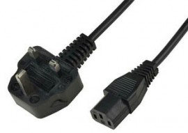 SCS 770001 Power Cord with UK Plug for Benchtop Ionizers, IEC C-13-