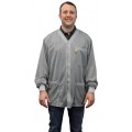 SCS 770021 Smock Jacket with Knitted Cuffs, Gray, Small-