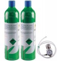 SENSIT 881-00087 5-Gas Calibration Kit with 2 Cylinders for the P400, CH<sub>4</sub>, CO,  O<sub>2</sub>, H<sub>2</sub>S, and HCN, 34L-