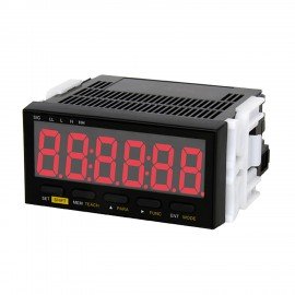 SHIMPO DT-501XA-CPT Panel Meter Tachometer, 85 to 264 VAC power with relay output-