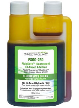 Spectroline NDT FSOG-250 FluidSafe Oil Based Fluorescent Leak Detection Dye, Glows Green, 9oz-