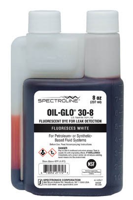 Spectroline NDT OIL-GLO 30-8 Fluorescent Leak Detection Dye, Glows White, 8oz-