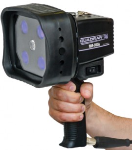 Spectroline NDT QDR-365BLA QUADRAN NDT Inspection Lamp, Dual Intensity, Integral Black Light Filters-