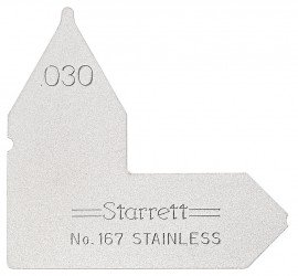 Starrett 167-030 Radius Gauge, 0.03&quot;-