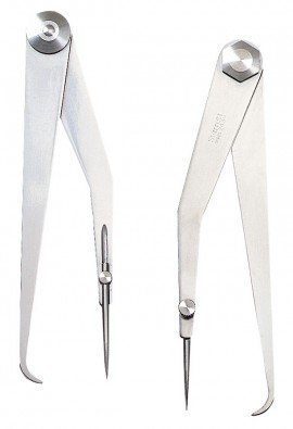 Starrett 243-6 Firm-Joint Hermaphrodite Caliper, 0 to 6&amp;quot;, flat leg-