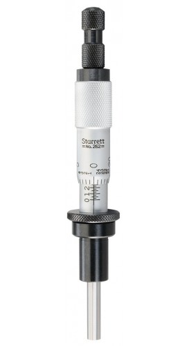 Starrett 262RL Ratchet Thimble Micrometer Head, 0 to 1", 0.001" graduation-