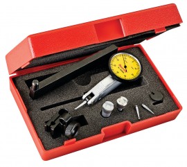 Starrett 3809MAC Dial Test Indicator Set with dovetail mount, 0.8 mm range-